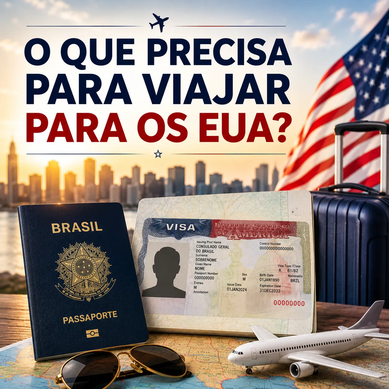 Imagem principal para o artigo O que precisa para viajar para os EUA? da Now Vistos